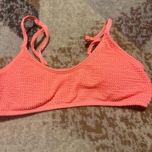 Coral Crochet Bikini Top
